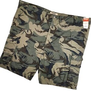 Wrangler Cargo Shorts Mens 54 Green Camo Heavyweight Cotton 10ZM6BSFG Utility